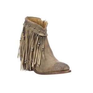Lucchese Farrah fringe booties. No longer sold.